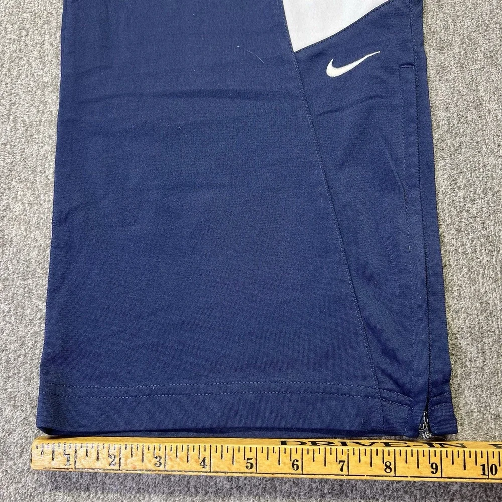 Vintage‎ Nike Track Pants Kids Large Navy Blue Y2K Performance Fleece (024)